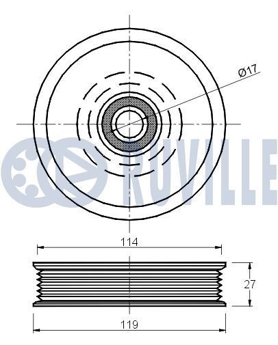 RUVILLE Tensioner Lever, v-ribbed belt Article number: 55980 cheaply