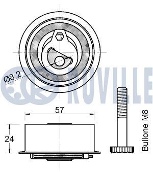 RUVILLE Timing belt tensioner pulley Article number: 56036 cheaply