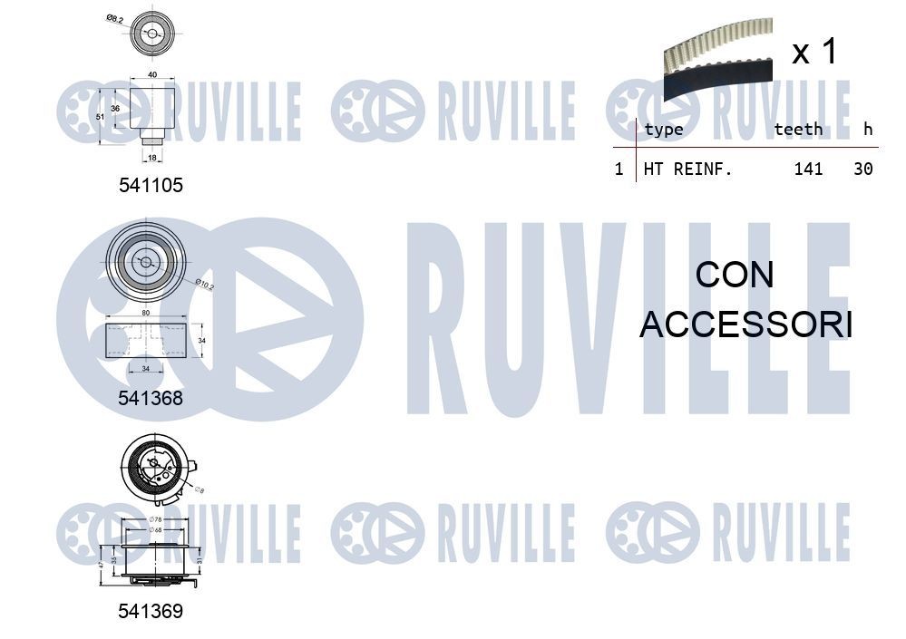 RUVILLE Tensioner Lever, v-ribbed belt Article number: 56302 cheaply
