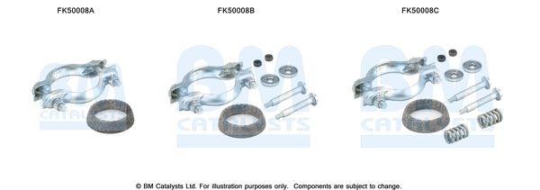 BM CATALYSTS Mounting Kit, exhaust pipe Article number: FK50008 cheaply