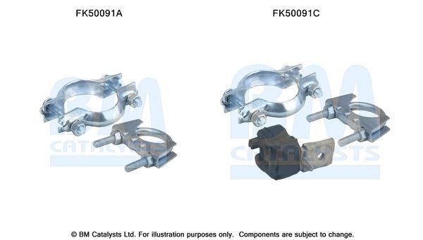 BM CATALYSTS Mounting Kit, exhaust pipe Article number: FK50091 cheaply