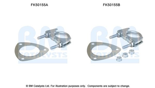 BM CATALYSTS Mounting Kit, exhaust pipe Article number: FK50155 cheaply