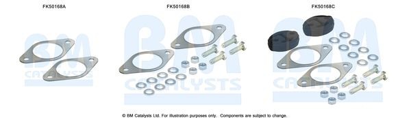 BM CATALYSTS Mounting Kit, exhaust pipe Article number: FK50168 cheaply