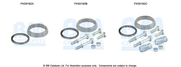 BM CATALYSTS Mounting Kit, exhaust pipe Article number: FK50182 cheaply