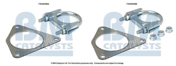 BM CATALYSTS Mounting Kit, exhaust pipe Article number: FK50208 cheaply