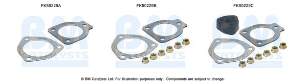 BM CATALYSTS Mounting Kit, exhaust pipe Article number: FK50229 cheaply