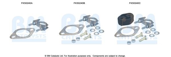 BM CATALYSTS Mounting Kit, exhaust pipe Article number: FK50240 cheaply