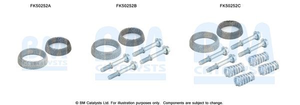 BM CATALYSTS Mounting Kit, exhaust pipe Article number: FK50252 cheaply