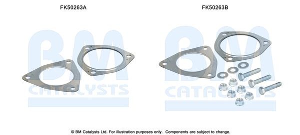 BM CATALYSTS Mounting Kit, exhaust pipe Article number: FK50263 cheaply
