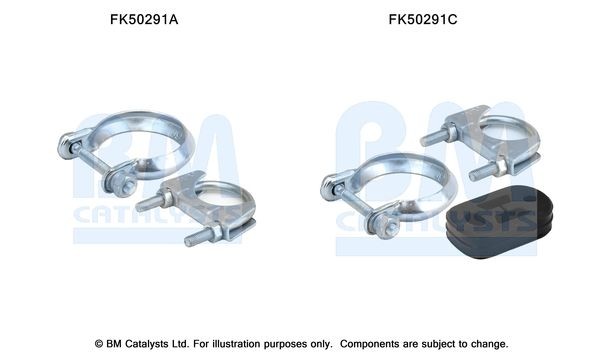 BM CATALYSTS Mounting Kit, exhaust pipe Article number: FK50291 cheaply