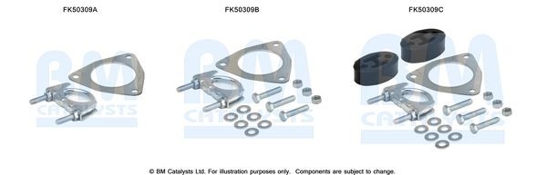BM CATALYSTS Mounting Kit, exhaust pipe Article number: FK50309 cheaply