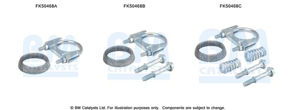 BM CATALYSTS Mounting Kit, exhaust pipe Article number: FK50468 cheaply