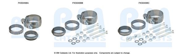 BM CATALYSTS Mounting Kit, exhaust pipe Article number: FK50498 cheaply