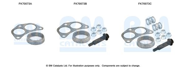 BM CATALYSTS Mounting Kit, exhaust pipe Article number: FK70073 cheaply