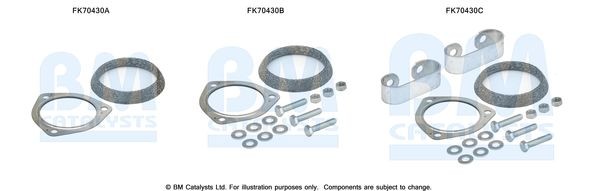 BM CATALYSTS Mounting Kit, exhaust pipe Article number: FK70430 cheaply