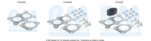 BM CATALYSTS Mounting Kit, exhaust pipe Article number: FK70442 cheaply