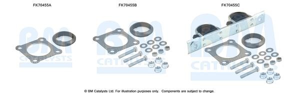 BM CATALYSTS Mounting Kit, exhaust pipe Article number: FK70455 cheaply
