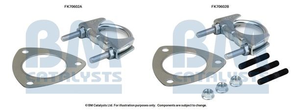 BM CATALYSTS Mounting Kit, exhaust pipe Article number: FK70602 cheaply