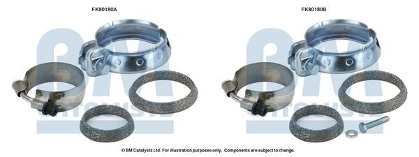 BM CATALYSTS Mounting Kit, catalytic converter Article number: FK80180 cheaply