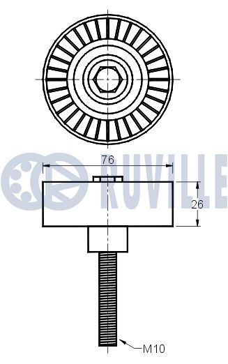 RUVILLE Deflection / Guide Pulley, v-ribbed belt Article number: 56983 cheaply