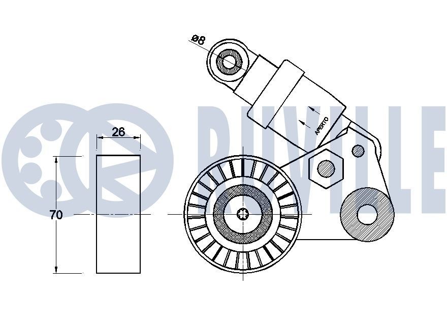 RUVILLE Tensioner Lever, v-ribbed belt Article number: 57342 cheaply