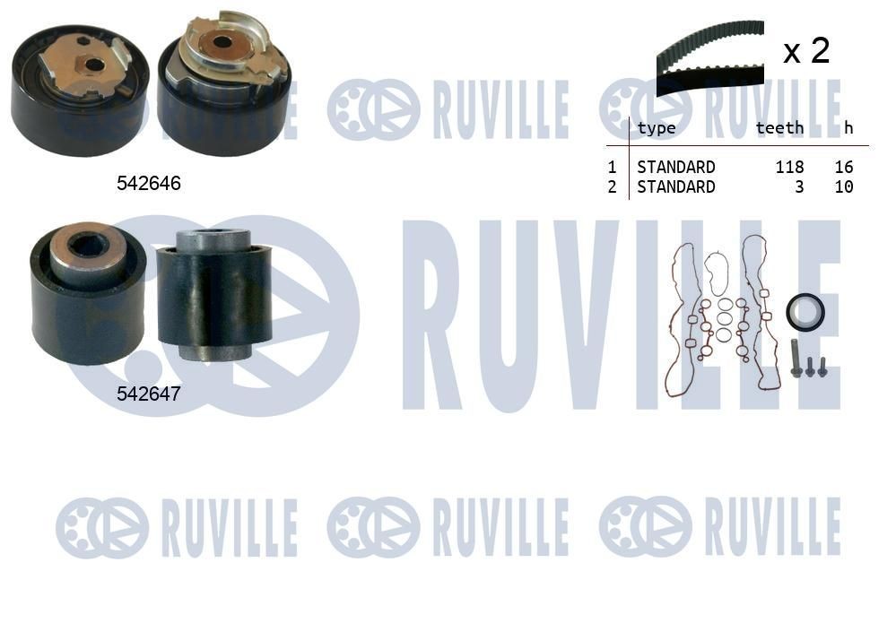 RUVILLE Įtempiklio skriemulys, paskirstymo diržas prekės numeris: 58260 nebrangu