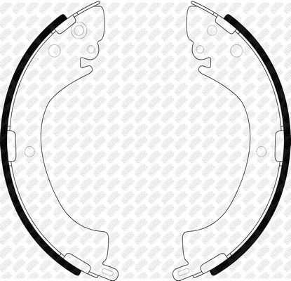 NiBK Brake Shoe Set Article number: FN6715 cheaply