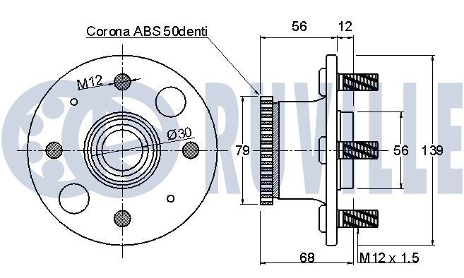 RUVILLE Repair kit, suspension strut Article number: 825409S cheaply