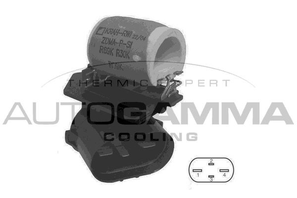 AUTOGAMMA Pre-resistor, electro motor radiator fan Article number: GA15671 cheaply