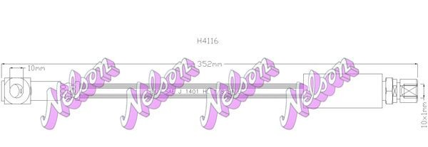 KAWE Brake hose Article number: H4116 cheaply