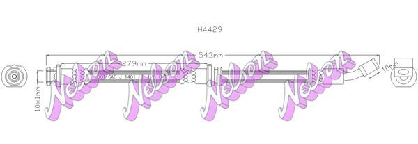KAWE Brake hose Article number: H4429 cheaply