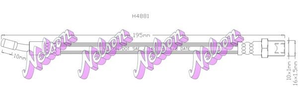 KAWE Brake hose Article number: H4881 cheaply