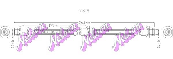 KAWE Brake hose Article number: H4915 cheaply
