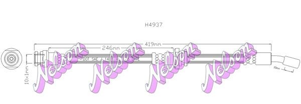 KAWE Brake hose Article number: H4937 cheaply