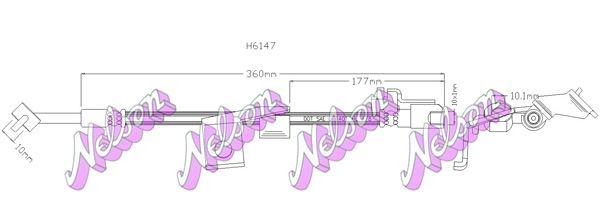 KAWE Brake hose Article number: H6147 cheaply