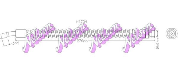 KAWE Brake hose Article number: H6734 cheaply