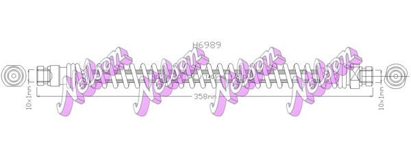 KAWE Brake hose Article number: H6989 cheaply