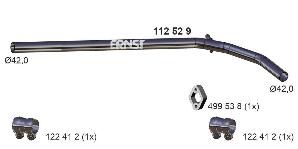 ERNST Exhaust Pipe Article number: 112529 cheaply