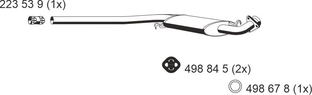 ERNST Middle silencer Article number: 234023 cheaply