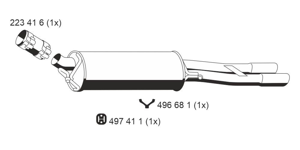 ERNST Rear silencer Article number: 243179 cheaply