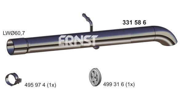 ERNST Exhaust Pipe Article number: 331586 cheaply
