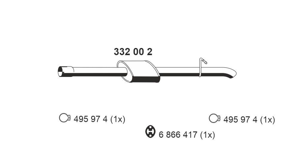 ERNST Rear silencer Article number: 332002 cheaply