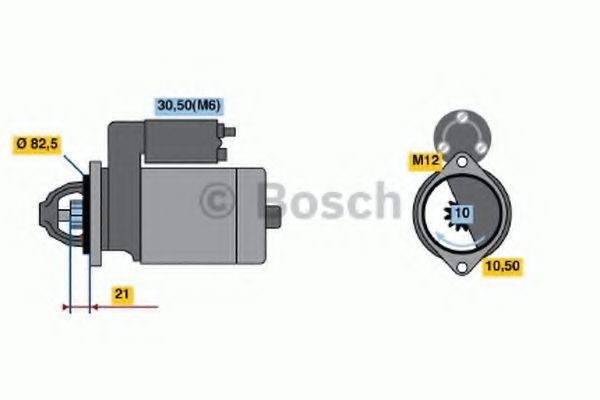 BOSCH Starter motor Article number: 0 001 109 068 cheaply