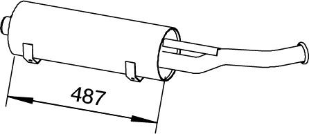 DINEX Middle- / End Silencer Article number: 51314 cheaply