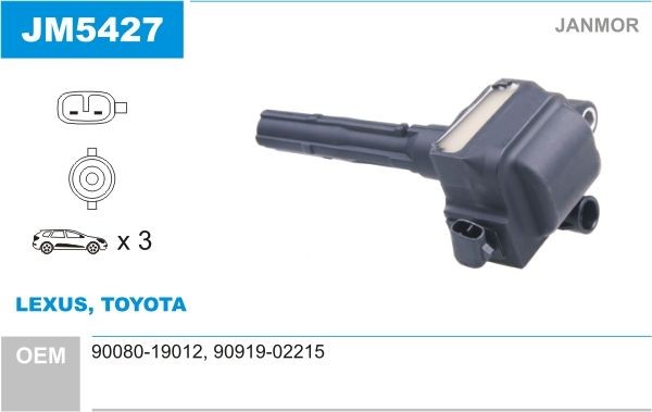 JANMOR Ignition coil Article number: JM5427 cheaply