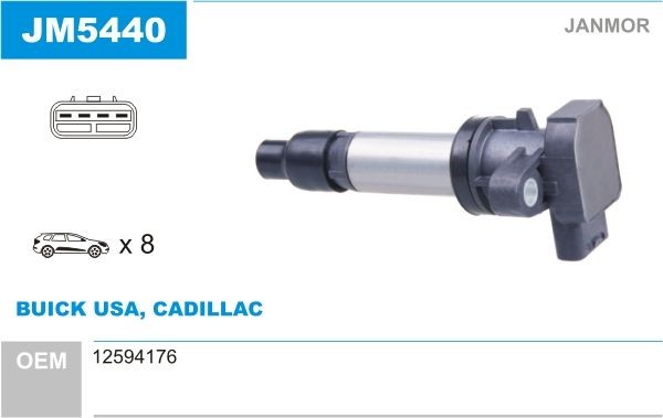 JANMOR Ignition coil Article number: JM5440 cheaply