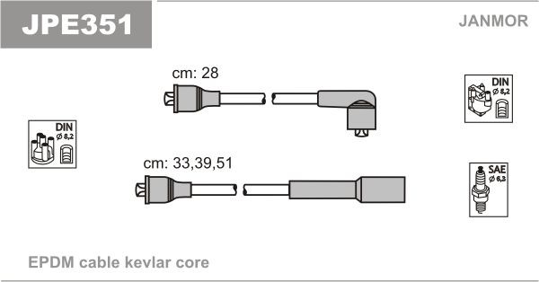 JANMOR Ignition Cable Kit Article number: JPE351 cheaply