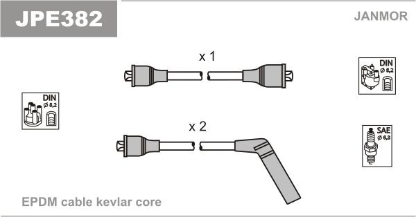 JANMOR Ignition Cable Kit Article number: JPE382 cheaply