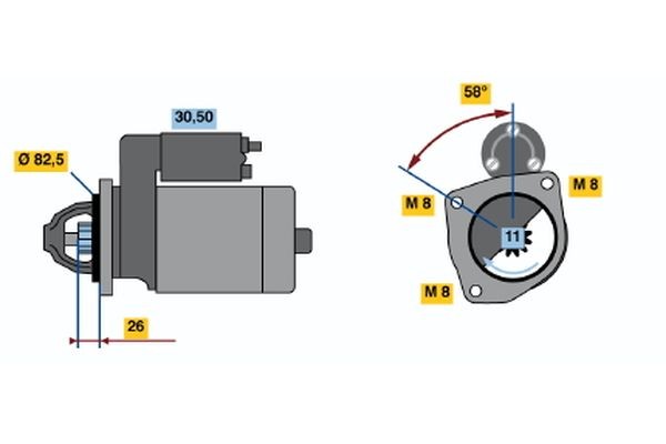 BOSCH Starter motor Article number: 0 986 010 290 cheaply