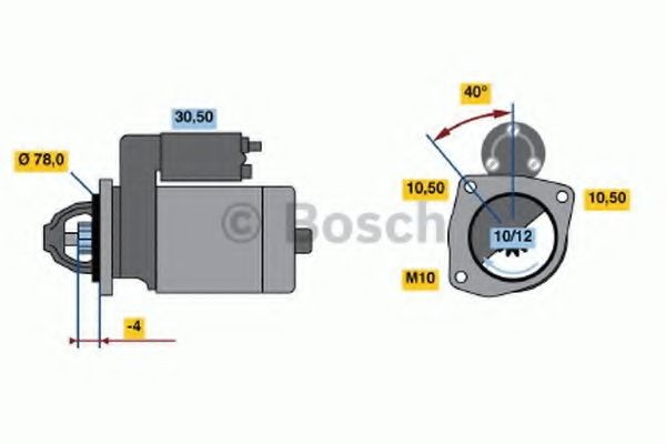 BOSCH Starter motor Article number: 0 986 010 590 cheaply